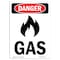 Signmission Safety Sign, OSHA Danger, 7" Height, Gas, Portrait OS-DS-D-57-V-1271 - alternate 1